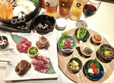 生ビール含む2H飲み放題付き！【御羊邸スペシャルのジンギスカンコース】＜全14品＞7000⇒5700円