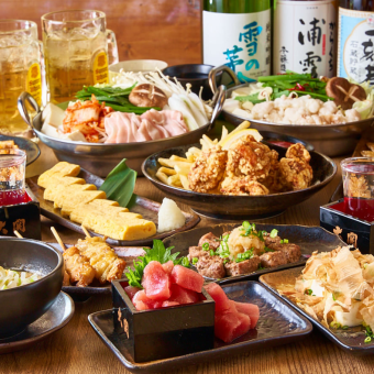 〈NEW〉全日OK【鶏鍋食べ放題付き＋2.5時間飲み放題コース】特選地鶏のお鍋等料理全9品3980円