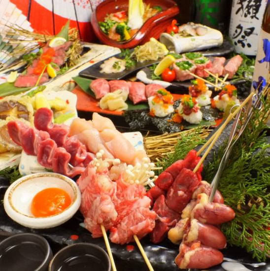 【ボリューム満点】昼宴会特別和牛炙りユッケ寿司付2200円コース
