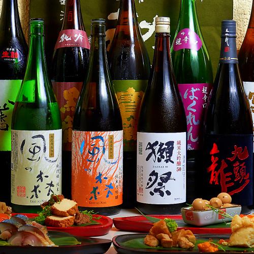 風の森　獺祭　紀土など日本酒は10種以上♪