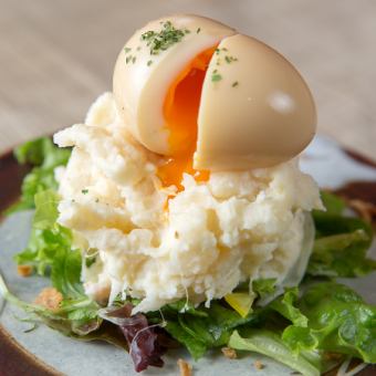 Japanese style potato salad with boiled egg