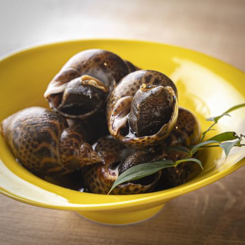 桃のようなトマト/バイ貝うま煮