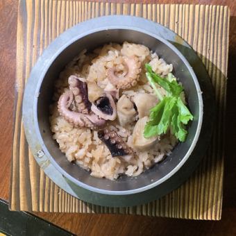 Octopus boiled rice