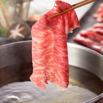 【ビール付き2時間飲み放題】特選牛すき焼き鍋豪華絢爛全10品『美味コース』8000円