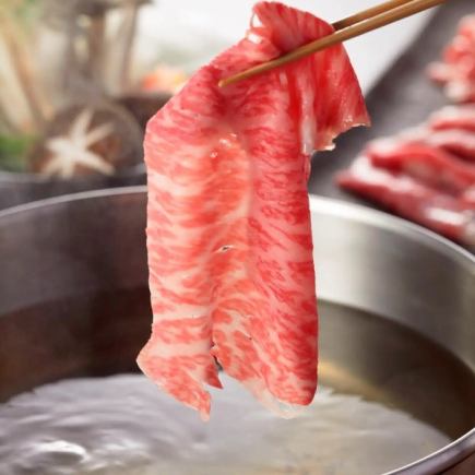 【ビール付き2時間飲み放題】特選牛すき焼き鍋豪華絢爛全10品『美味コース』8000円