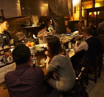 目の前でおいしい料理が出来上がるのをお楽しみいただけます