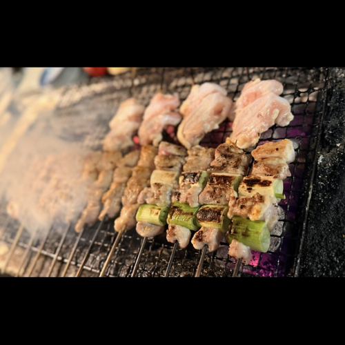 고급 비장탄으로 구운 자랑의 야키토리