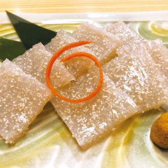 ◆Konnyaku sashimi, a specialty of Hiroshima