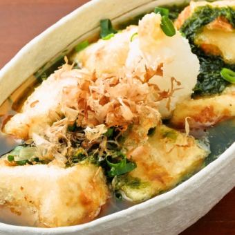 ◆用滨名湖的生海藻制成的Agedashi豆腐