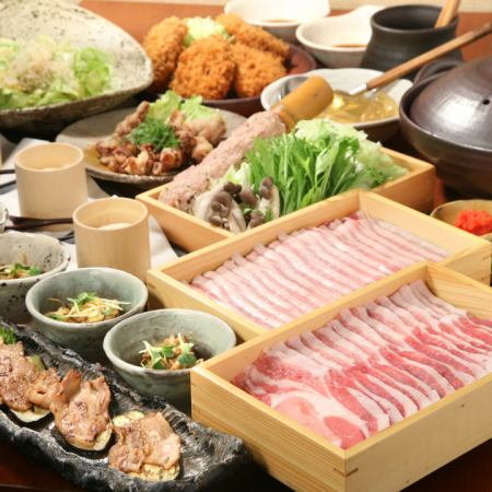◆名牌豬肉涮鍋套餐◆優惠券價格：5,300日圓（含稅）含無限暢飲！