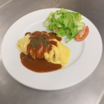 Omelet rice/demiglace