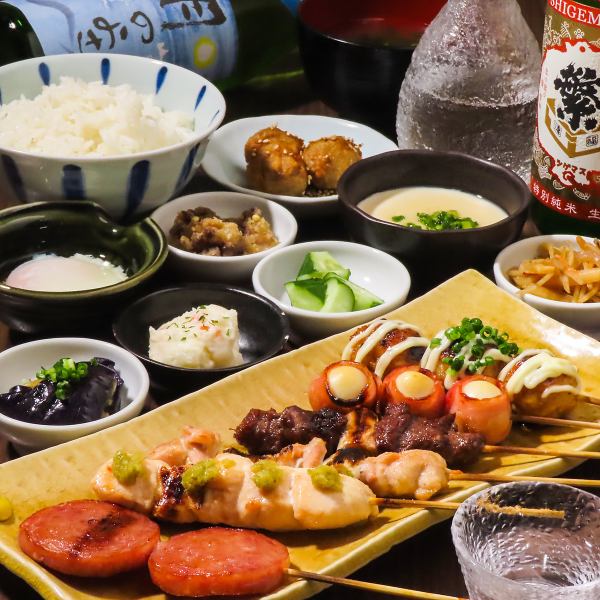 【自慢の串焼きを多数ご用意】創作串焼きなど、お酒のおつまみにもぴったりなお料理が盛りだくさんです！