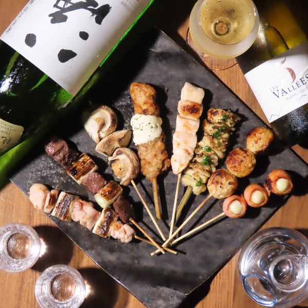 【自慢の串焼きを多数ご用意】創作串焼きなど、お酒のおつまみにもぴったりなお料理が盛りだくさんです！
