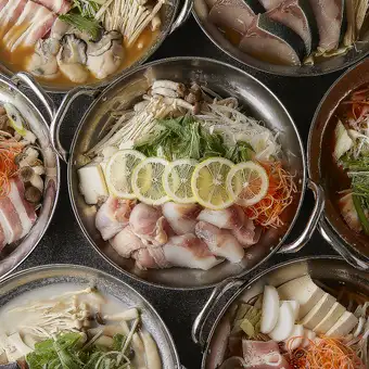 【牡丹コース】舌鼓間違いなし！柚子香る鶏だし鍋でほっこり宴会！2時間飲み放題8品4500円