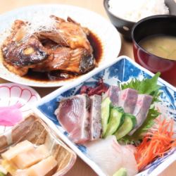 あら煮刺身付定食