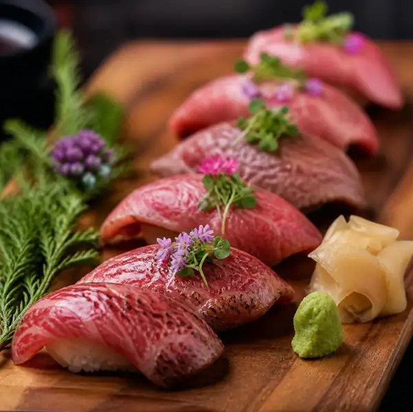 生ビール付き！「週末も3H飲み放題」【肉巻き&和牛炙り寿司】 ☆定番にく楽コース【10品】2980円