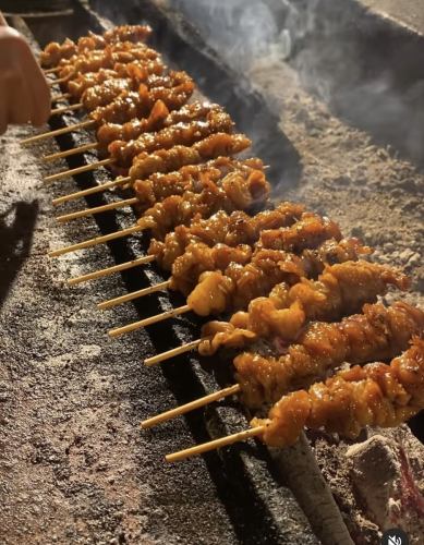 Authentic skewers grilled with firewood and charcoal