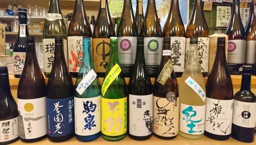 More than 8 types of local sake available!