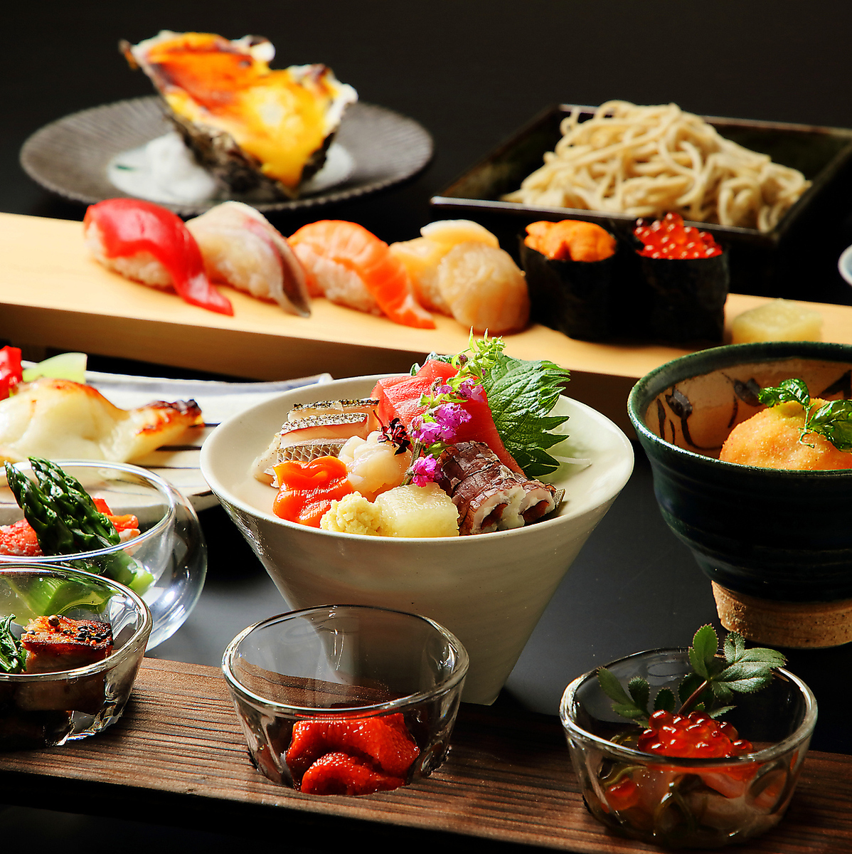[Luxurious Seafood Colorful Course] 8 dishes total 5500 yen (all-you-can-drink option available separately for 2500 yen for 120 minutes)