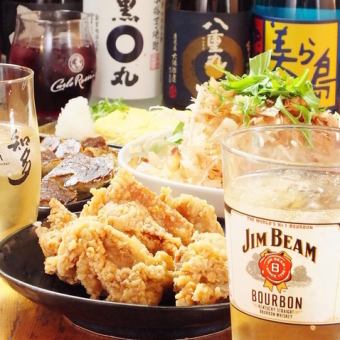 【人氣炸雞自助套餐】還可以吃到著名的餃子☆1500日元