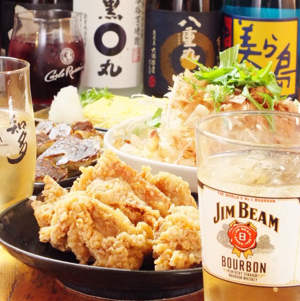 【唐揚げ食べ放題コース1500円】2時間飲み放題も追加できます♪