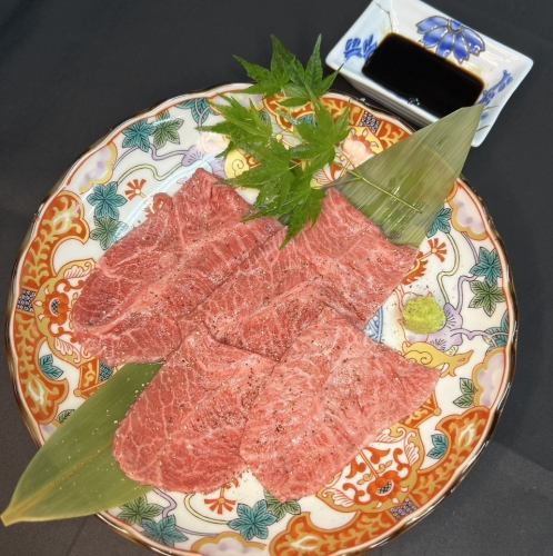 黒毛和牛　ミスジわさび醤油