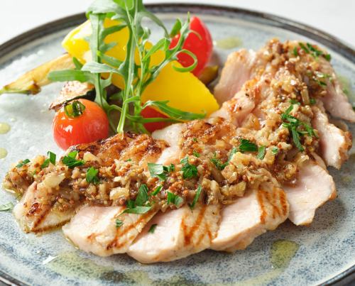 匠味豚ロースのグリル いぶりがっこのラビゴットソース