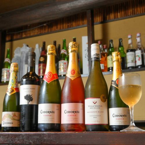 豊富な種類のお酒をご用意