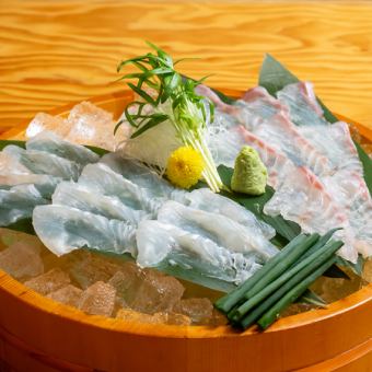 かぼす平目とクエの2種食べ比べ