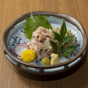 Kanmuri Jidori 雞皮生魚片
