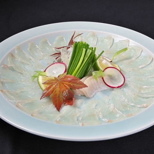 当店名物！大分直送のカボス平目のてっさ！