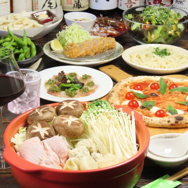 [◇Private room◇] 2 hours self-serve all-you-can-drink included, 8 dishes for 5,500 yen including tax.Banquet course in a private room on the 3rd floor (the photo is an example)