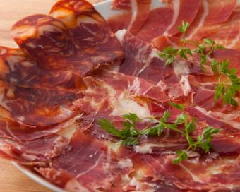 Assorted prosciutto ham directly from Spain