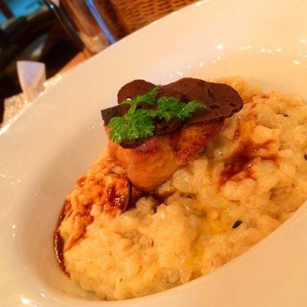 Cream risotto with black truffle and Madeira sauce