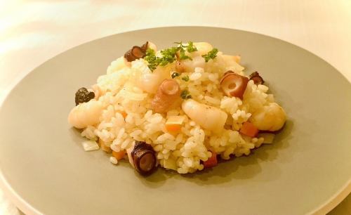 Seafood pilaf