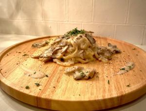 Rich creamy mushroom pasta