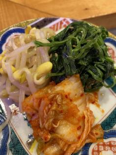 Namul and kimchi platter