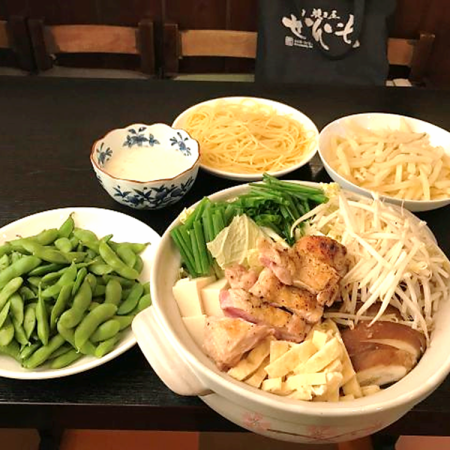 [All-you-can-drink for 125 minutes without beer] Warm chicken hot pot set ≪4 items in total≫ Finish with delicious soup pasta♪ 3,520 yen
