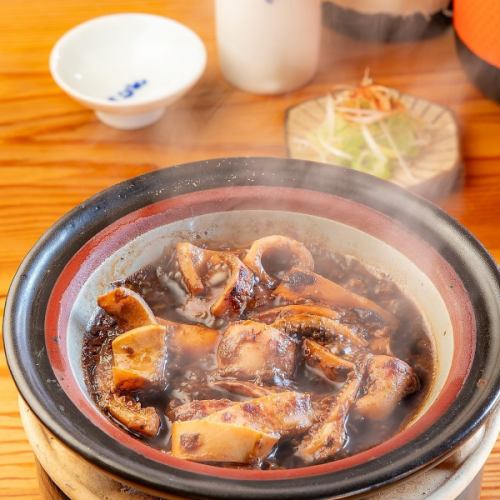 イカの肝味噌陶板焼き