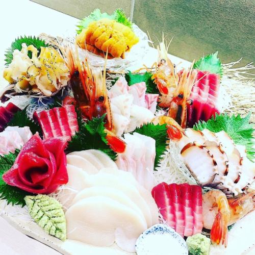 The seafood menu such as sashimi is delicious!