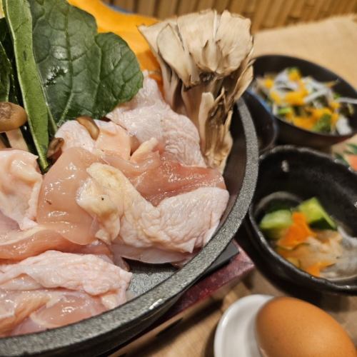 赤城鶏のすき焼きご膳