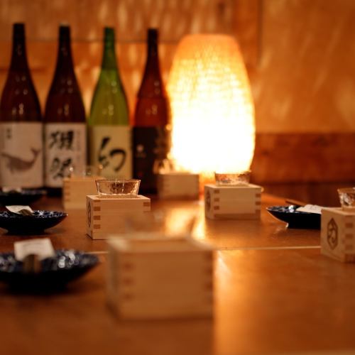 We also have a large selection of famous sake from all over the country.