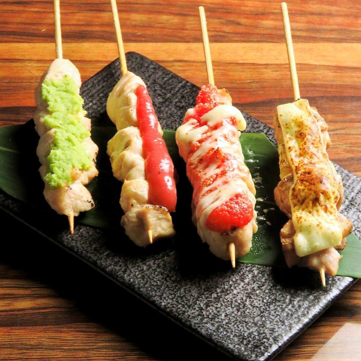 Vegetable-wrapped skewers and Satsuma specialties in a calm space! Fully equipped with sunken kotatsu seats!