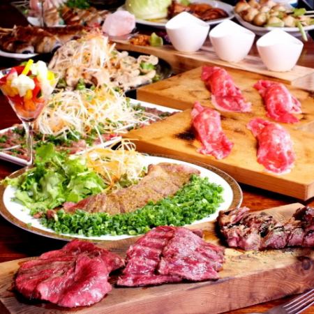【特别午餐时间】8道菜午餐套餐，包括草烤牛排、肉寿司等3,200日元（含税）