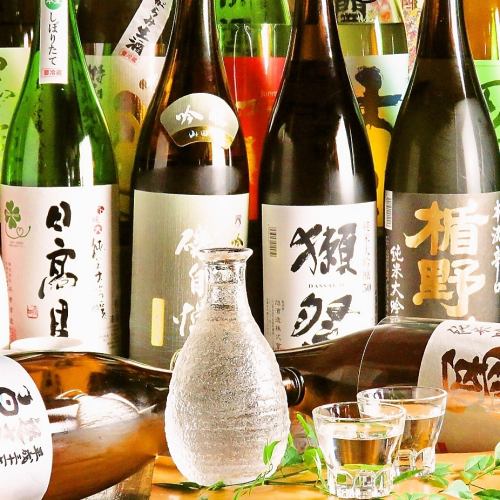 日本酒100種以上の品揃え