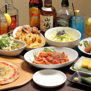 料理8品+2H飲み放題付5000円(税込)