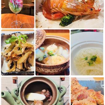 【デートや接待にお勧め】四季折々の旬野菜を使った全7品のコースです。お料理のみ4000円(税込)