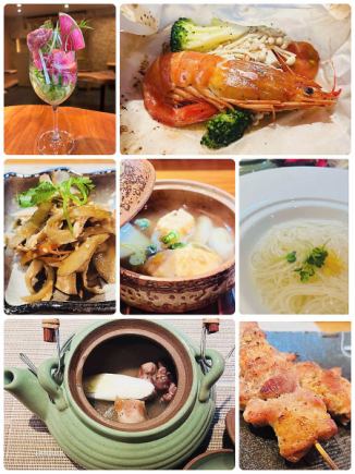 【デートや接待にお勧め】四季折々の旬野菜を使った全7品のコースです。お料理のみ4000円(税込)
