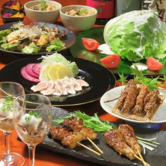 【季節のコース】0℃で食べる冷たい手羽先の唐揚げなど全８品/料理のみ3000円(税込)
