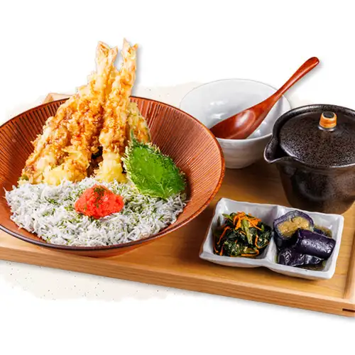 天ぷら&しらす明太子 天めし定食